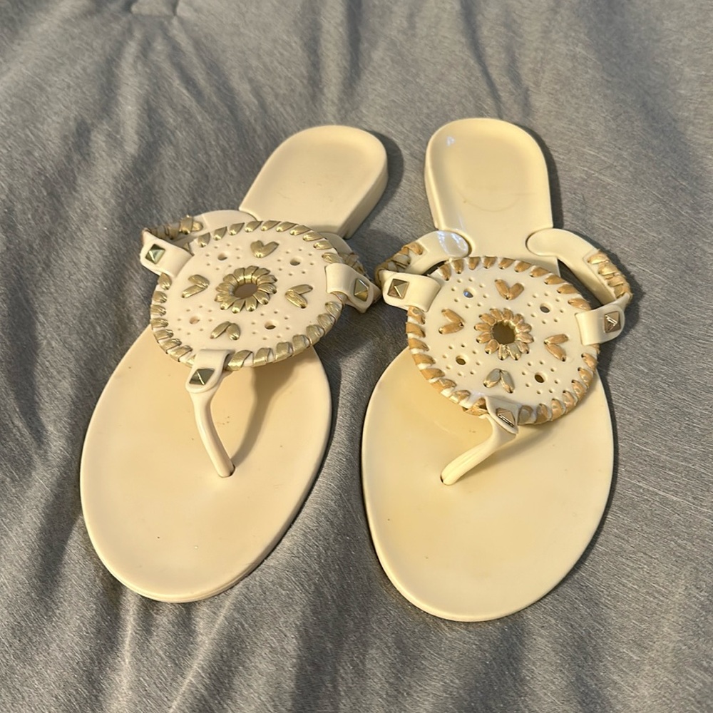 Jack Rogers Collins White Gel sandal